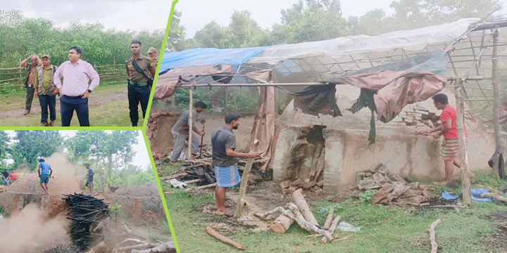 কালিয়াকৈরে অবৈধ কয়লার ভাটা গুড়িয়ে দিলেন ভ্রাম্যমান আদালত